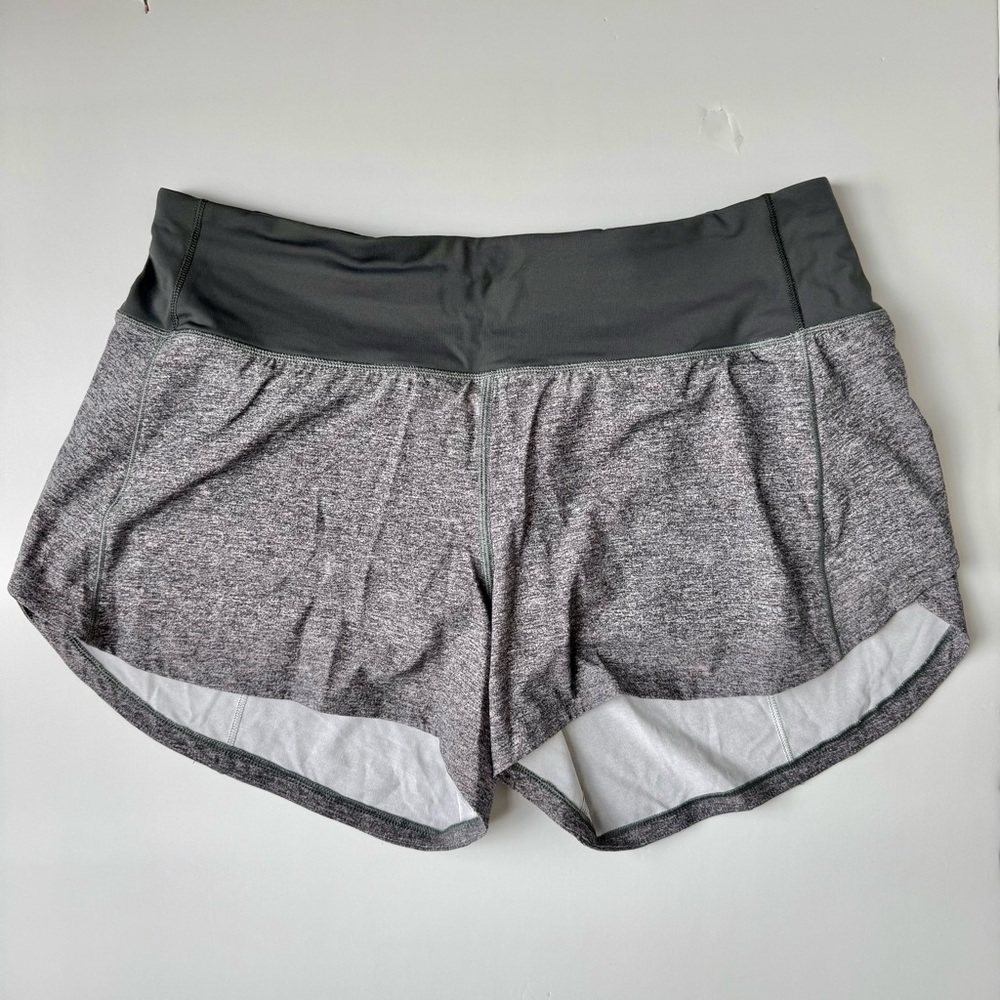 Lululemon Speed Up High Rise Shorts Heather Grey 4” Inseam Size 8 - Picture 3 of 4